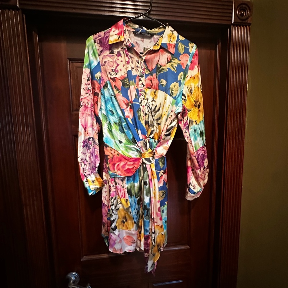 Zara Patchwork print jumpsuit - Picture 2 of 3
